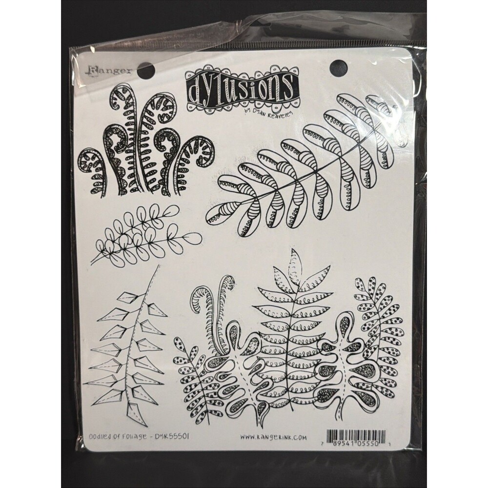 Dylusions Stamp set Ranger oodles of foliage plants greenery doodles
